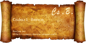 Császi Bence névjegykártya